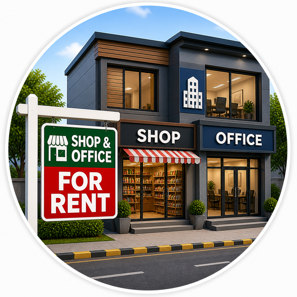 Rent: Shop & Office 
