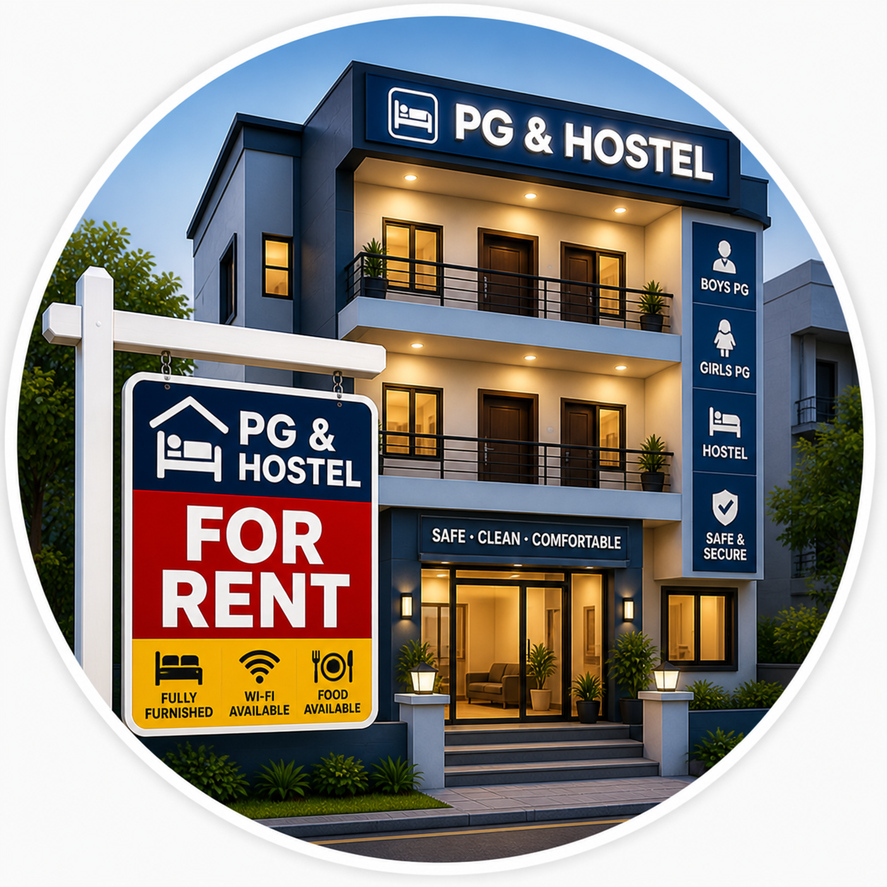 Rent: PG & Hostel
