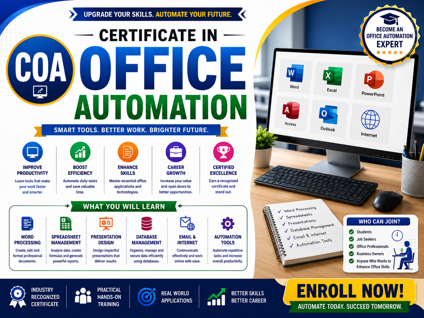 Certificate in Office Automation (COA)