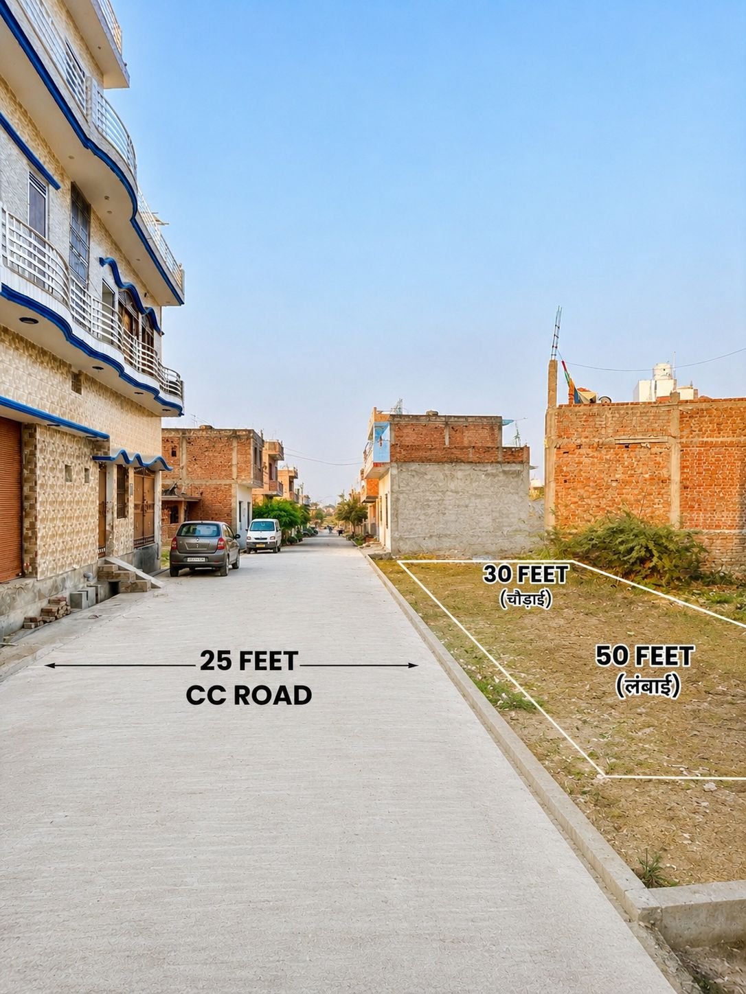 मां पीताम्बरा गेस्ट हाउस के पास 30X50 sqft का प्लॉट 